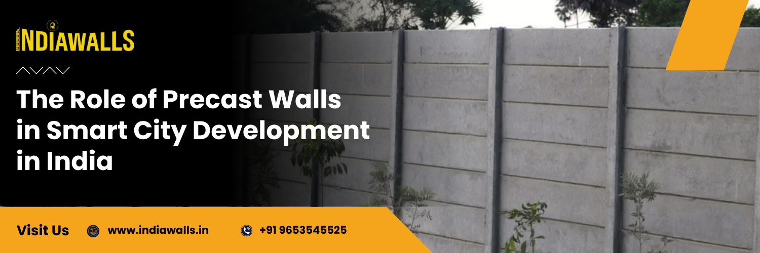 Precast walls installed at a smart city project site in India by Indiawalls Infratech Private Limited